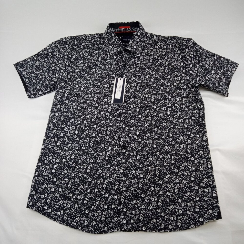 Silver Stone Collection Floral Dress Short Sleeves Shirt For Men
